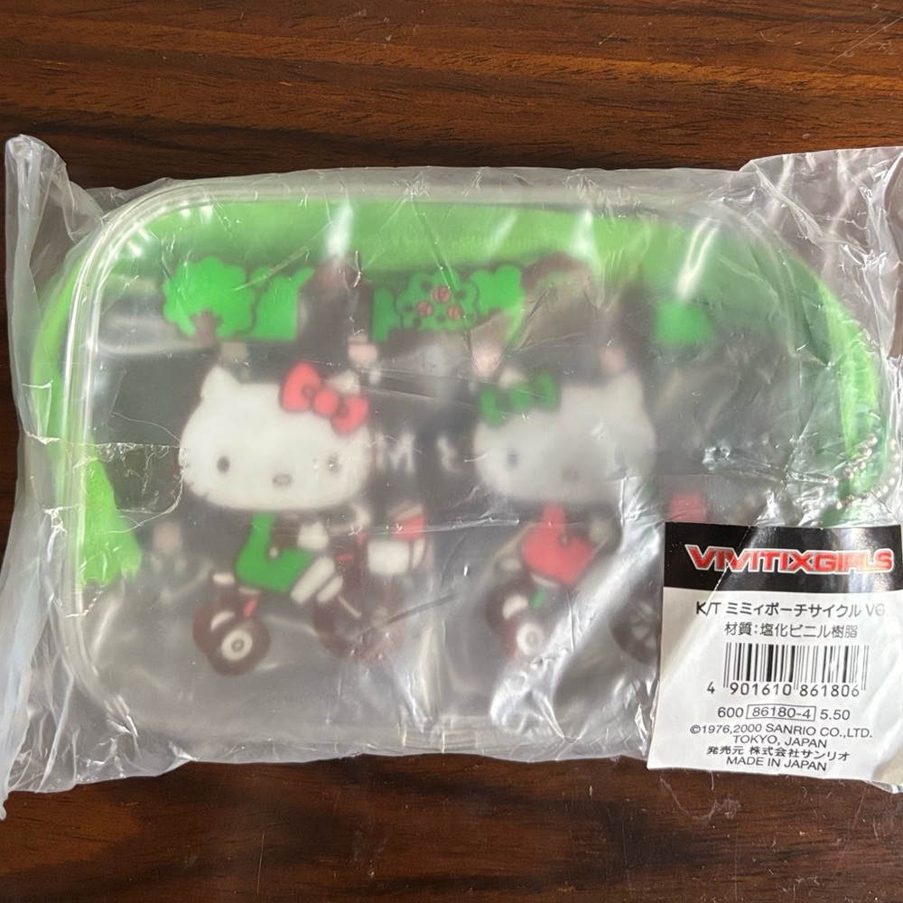 Vintage Vivitix Sanrio Hello Kitty Mimmy Cosmetic Bag Case NIP 2000 Y2K Rare